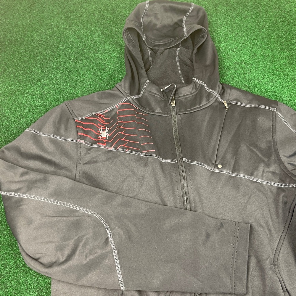 Spyder Paul Newman Racing Life Full Zip Hooded Jacket Black L/G